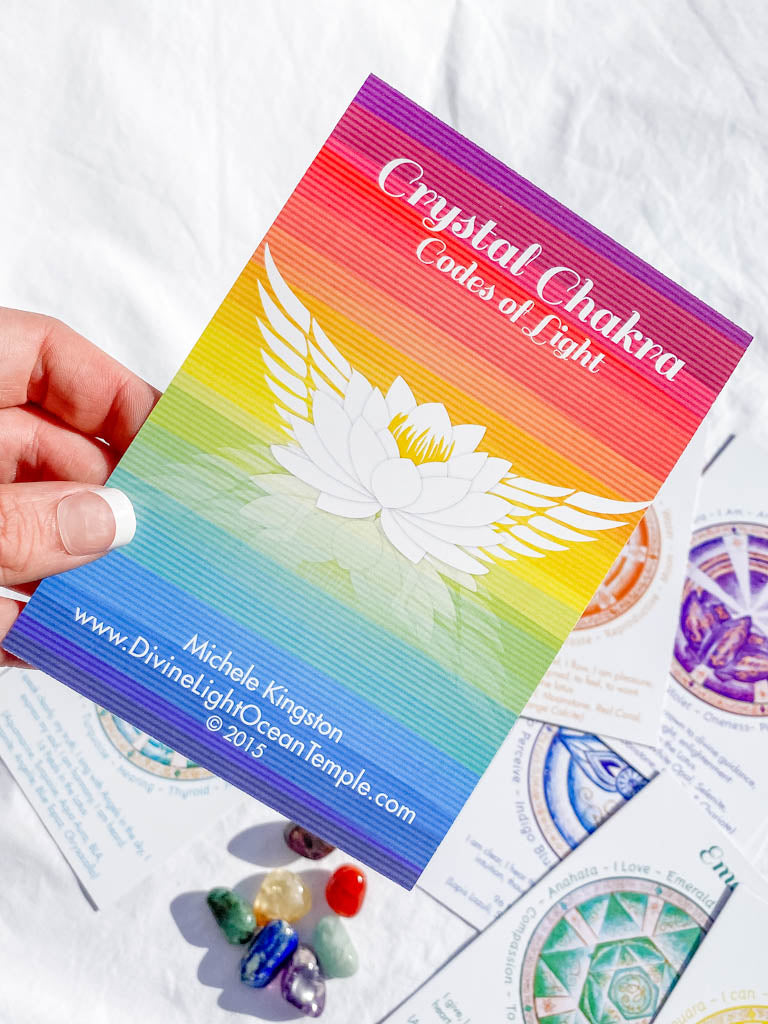 Crystal Chakra Codes of Light Cards and Crystals Pack