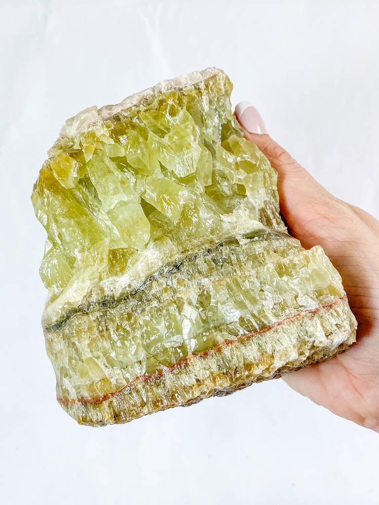 Green Calcite CutBase Natural 1.1kg