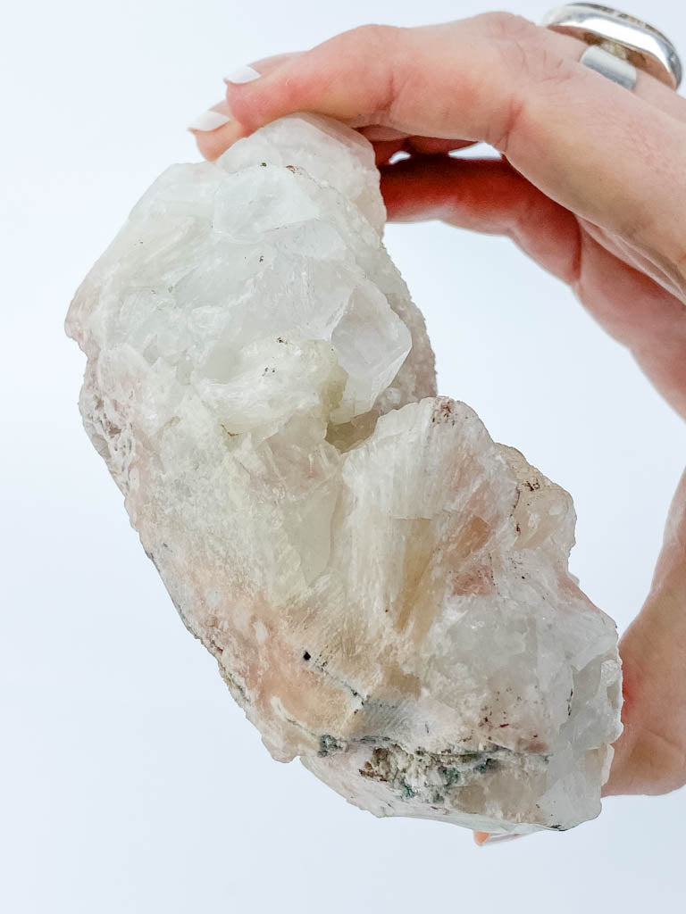 Apophyllite with Pink Stilbite Cluster 702g