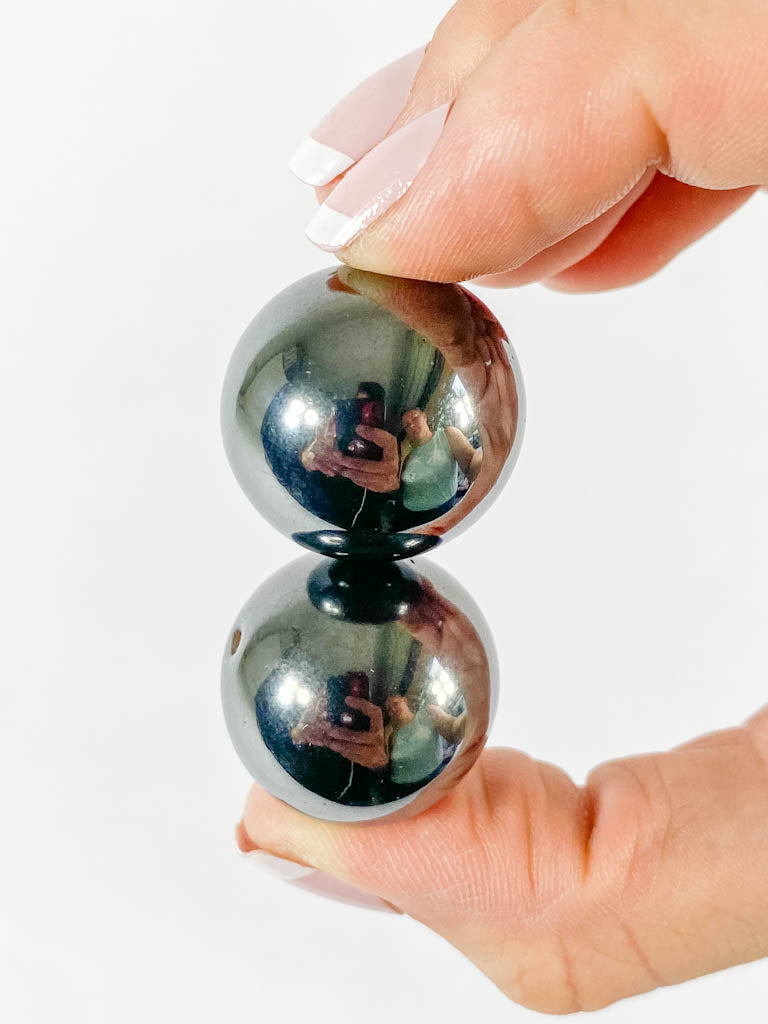 Magnetic Hematite Sphere Pair | Small