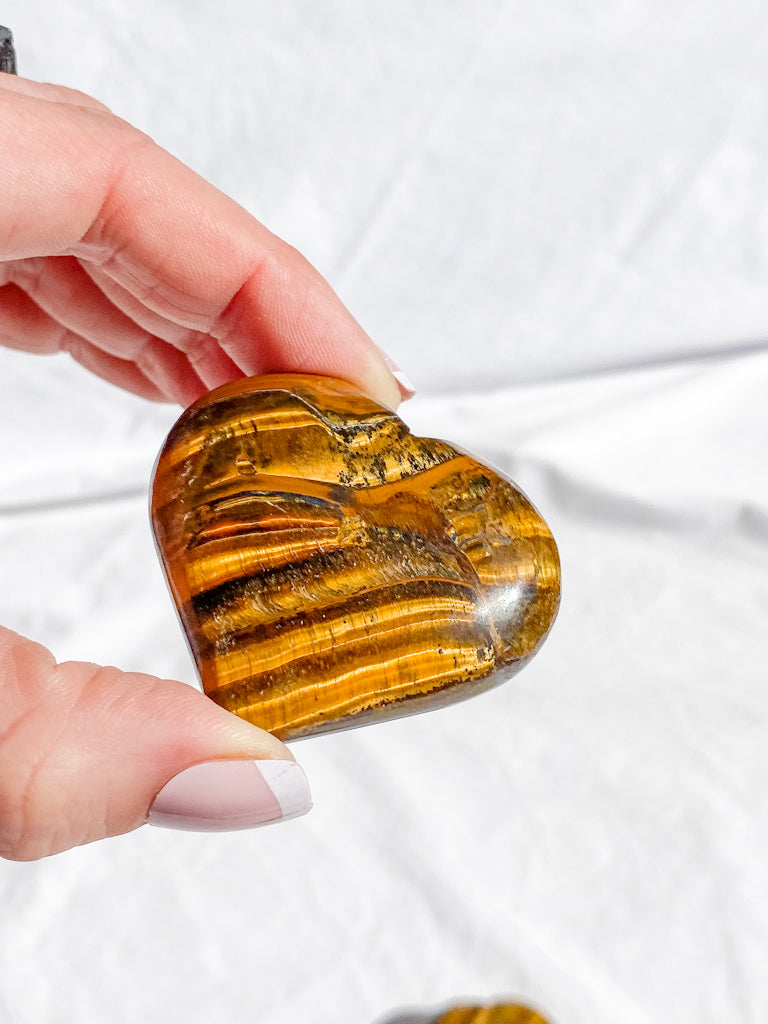 Tiger Eye Heart | Medium