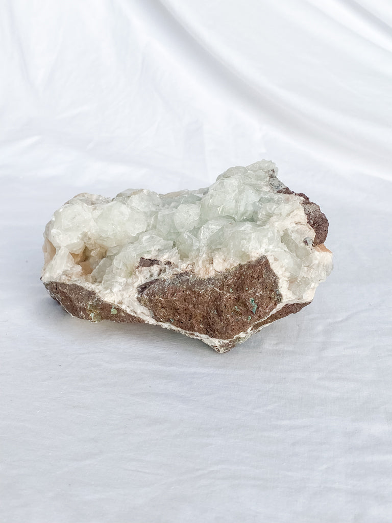 Green Apophyllite and StilBite Cluster 1.5kg