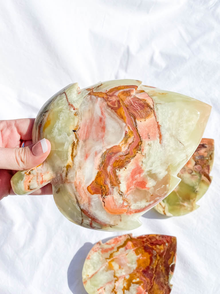 Green Onyx Leaf Bowl | X Large