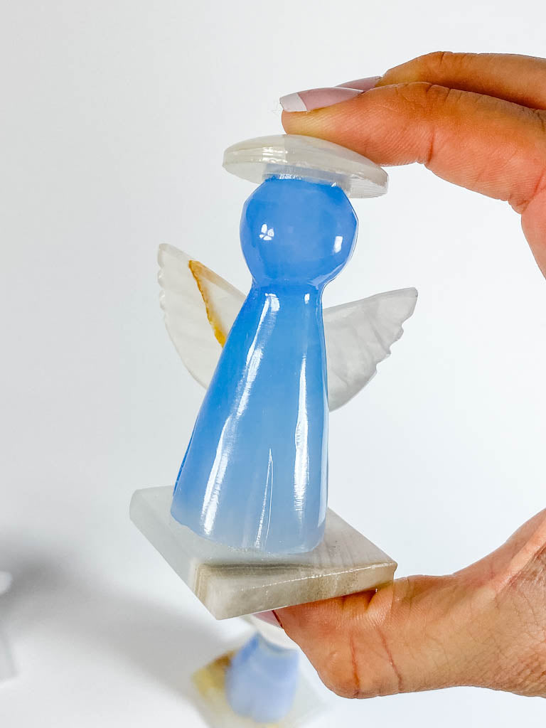 Onyx Blue Angel Carving