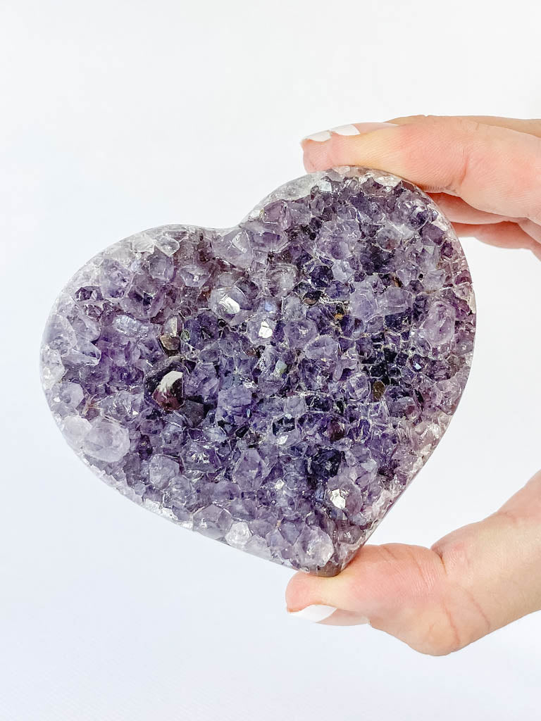 Amethyst Cluster Heart 195g