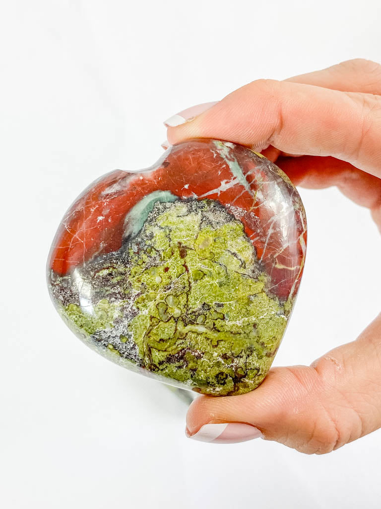 Dragon Bloodstone Heart | Large