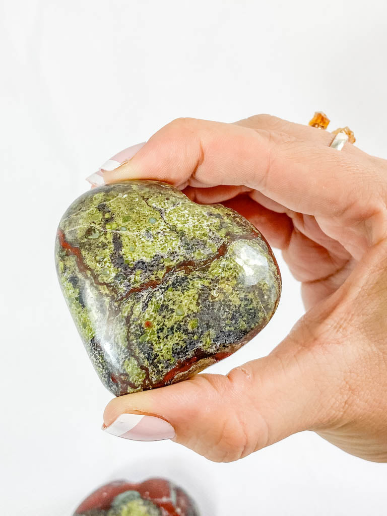 Dragon Bloodstone Heart | Large