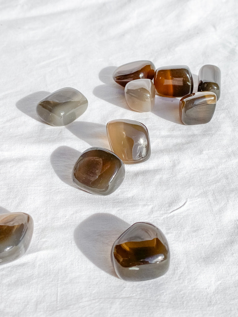 Brown Chalcedony Tumbles | Medium