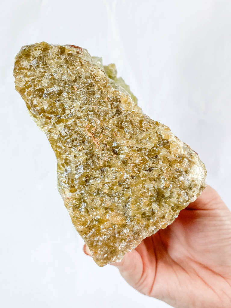 Green Calcite CutBase Natural 1.1kg