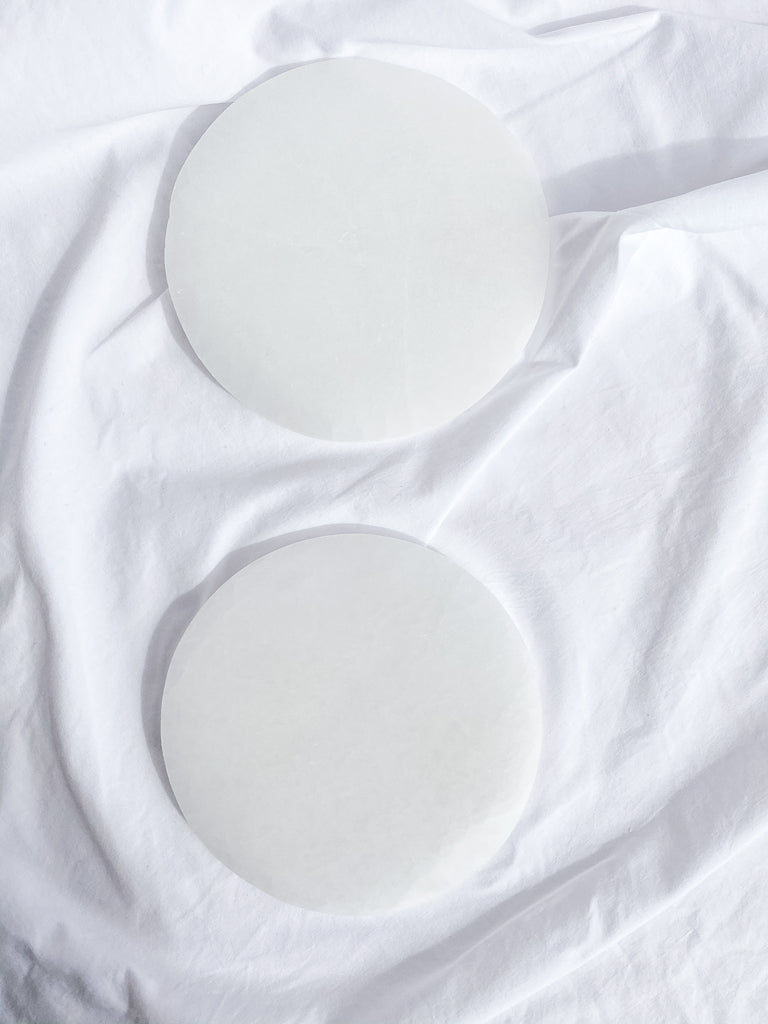 Selenite Charging Plate | Full Moon