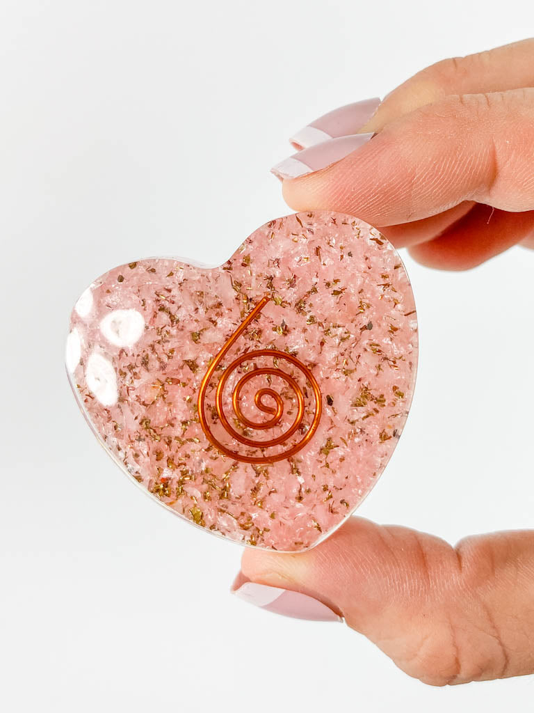 Orgonite Heart Rose Quartz | Medium