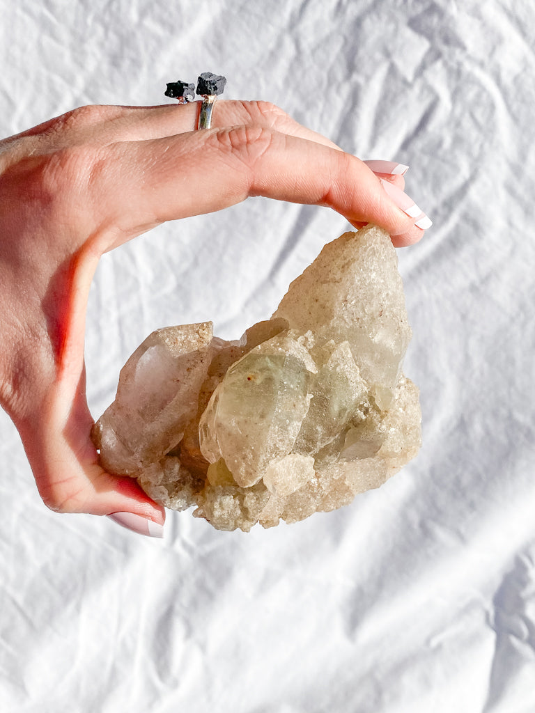 Himalayan Quartz Cluster with Inclusions 536g