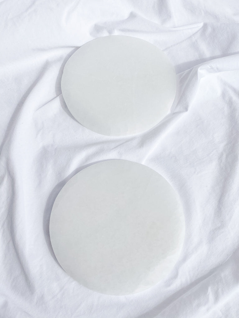 Selenite Charging Plate | Full Moon