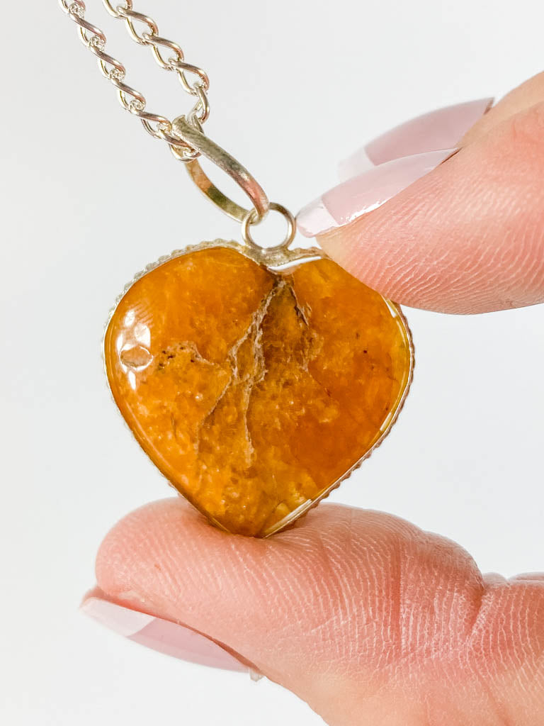 Agate Heart Pendant