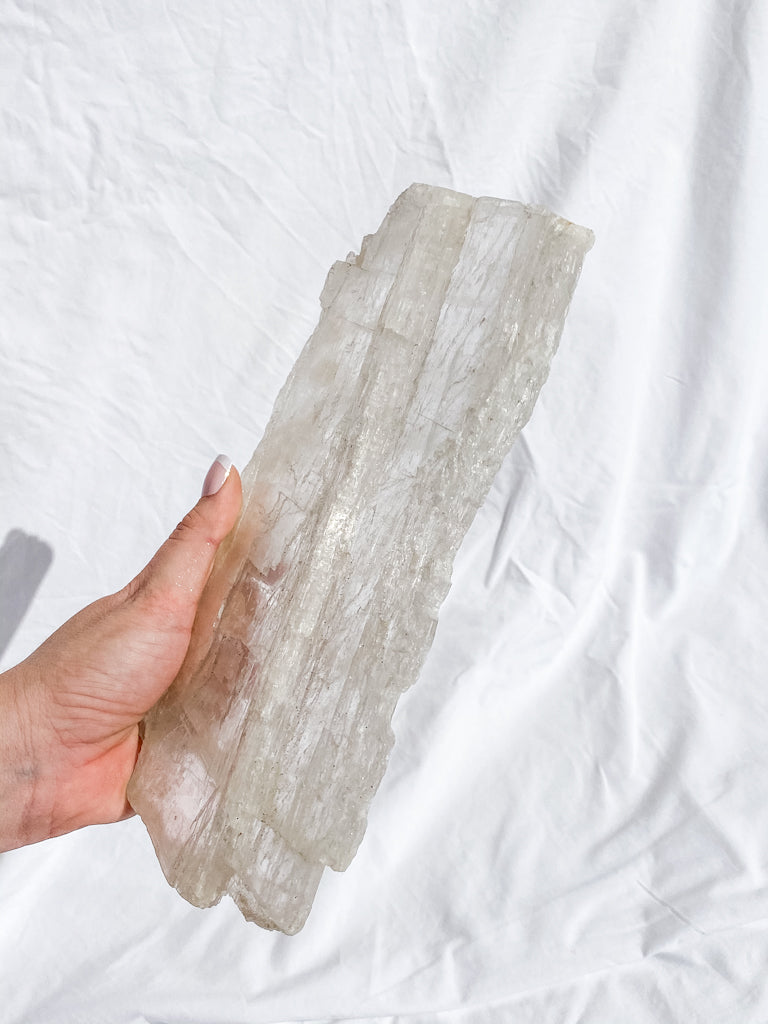 Selenite Gypsum Clear Slab 1.3kg