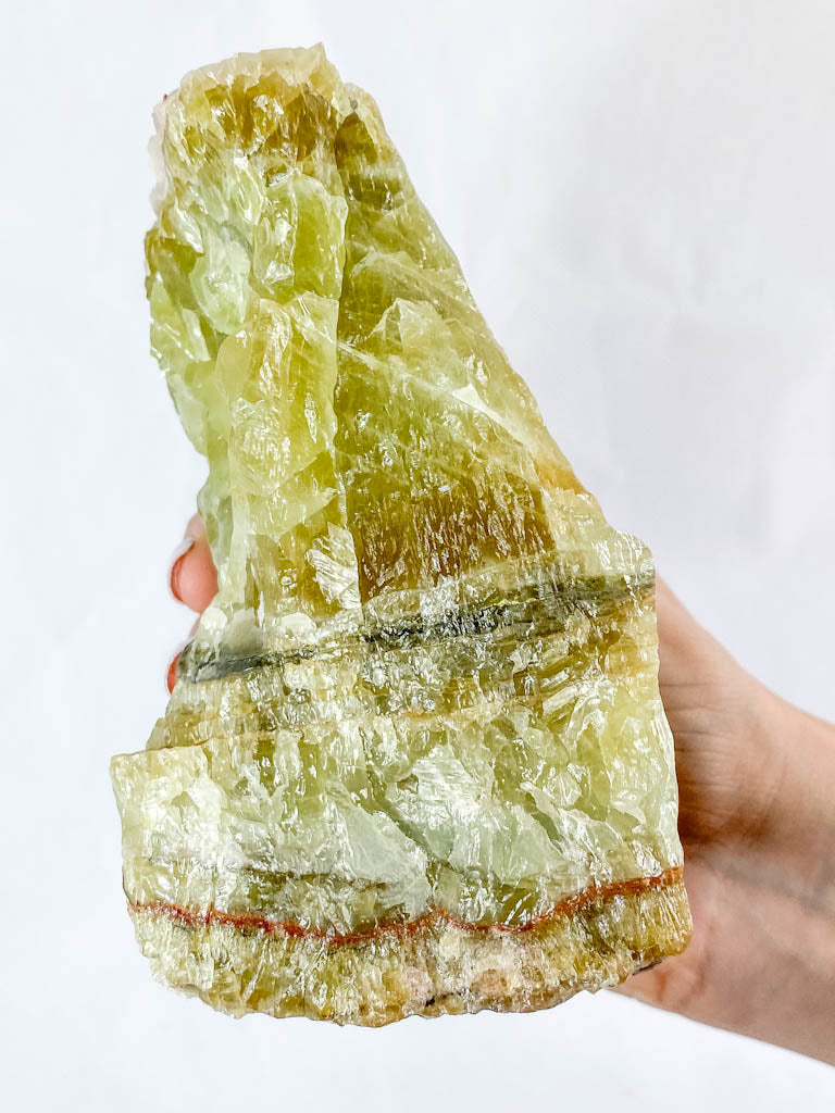 Green Calcite CutBase Natural 1.1kg