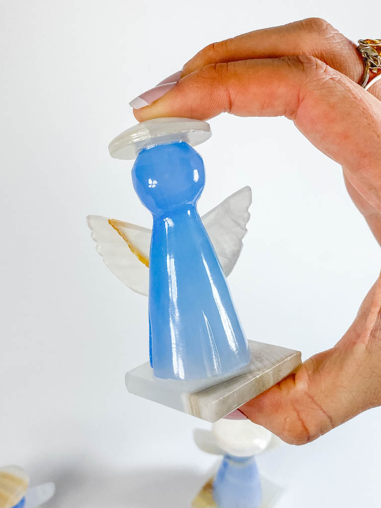 Onyx Blue Angel Carving