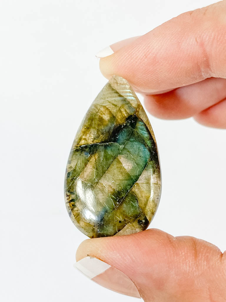 Labradorite Cabochon Tear Drop | Medium