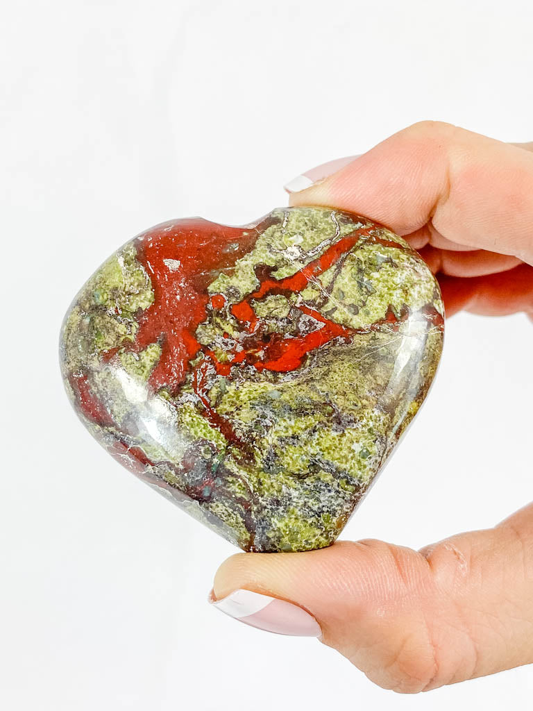 Dragon Bloodstone Heart | Large