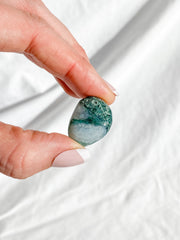 Green Moss Agate Tumbles | Small