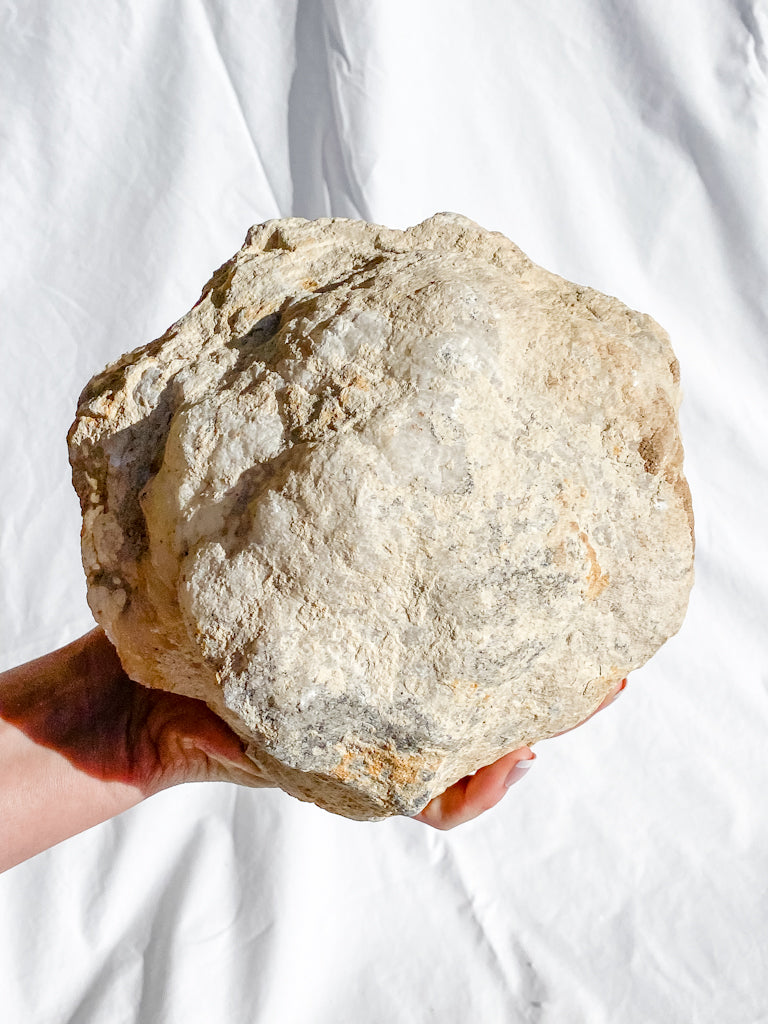 Clear Quartz and Calcite Geode Pair 3.4kg