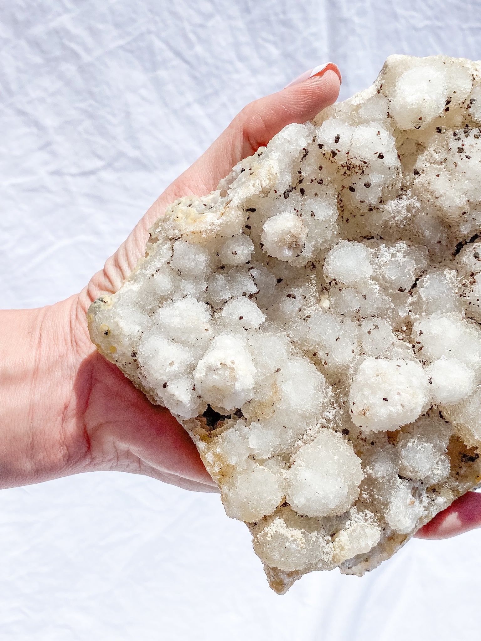 Coral Quartz Cluster with Druzy and Inclusions 1.1kg