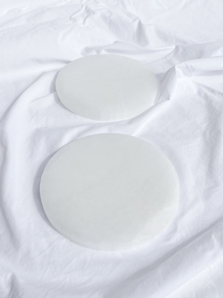 Selenite Charging Plate | Full Moon