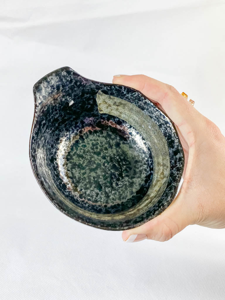 Oriental Ceramic Sage Bowl with Lip | X Large