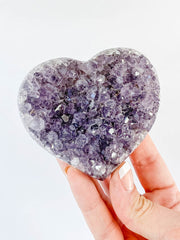 Amethyst Cluster Heart 195g