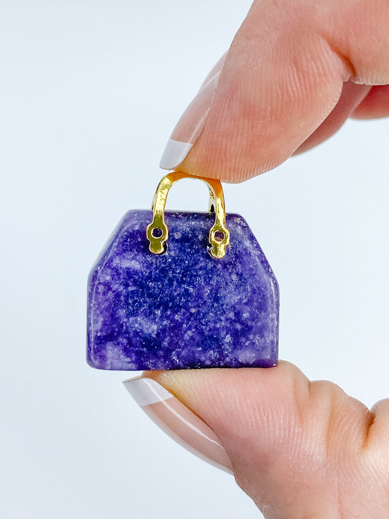 Lepidolite Bag Carving | Mini