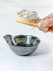 Oriental Ceramic Sage Bowl with Lip | X Large