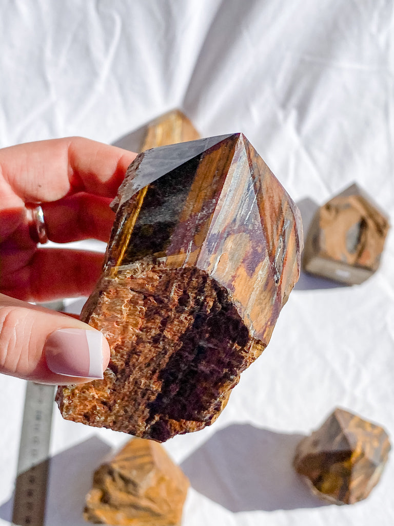 Tiger Eye Red and Brown Semi Polished Point | Large