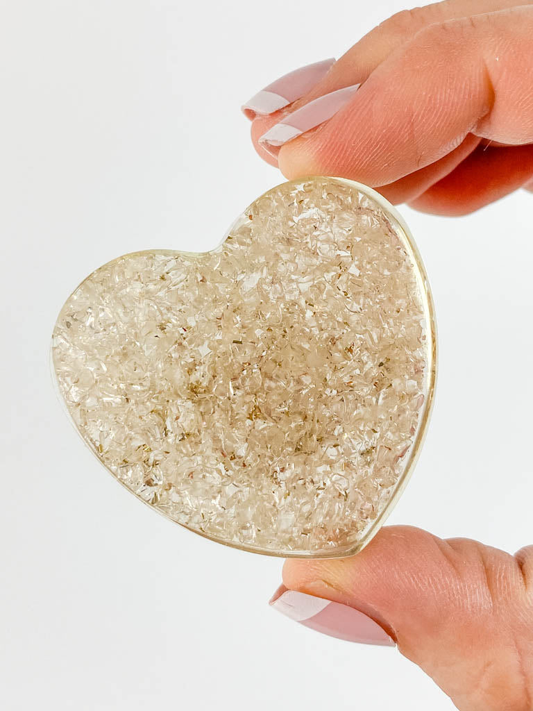 Orgonite Heart Clear Quartz | Medium