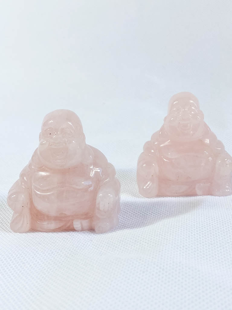 Rose Quartz Buddha Carving