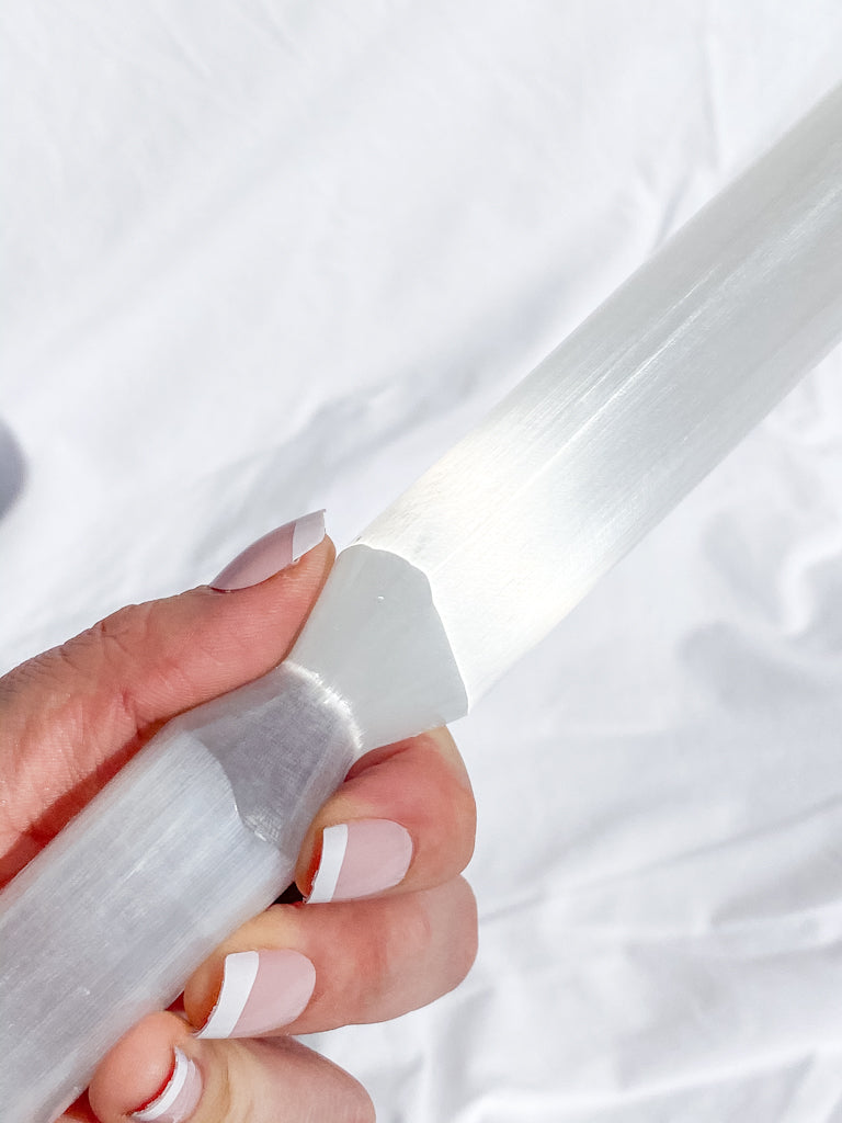 Selenite Ceremonial Dagger | Large