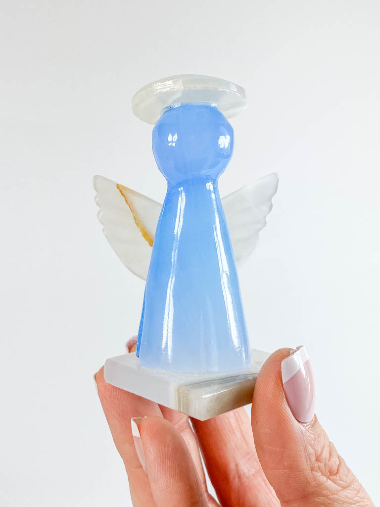 Onyx Blue Angel Carving