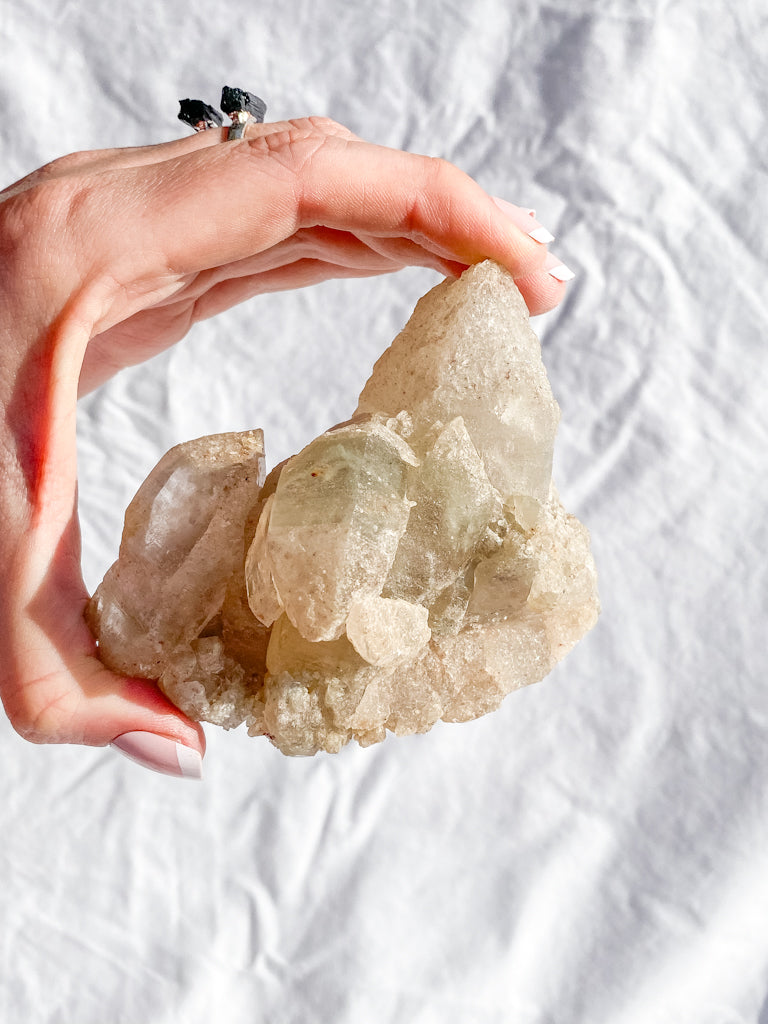 Himalayan Quartz Cluster with Inclusions 536g