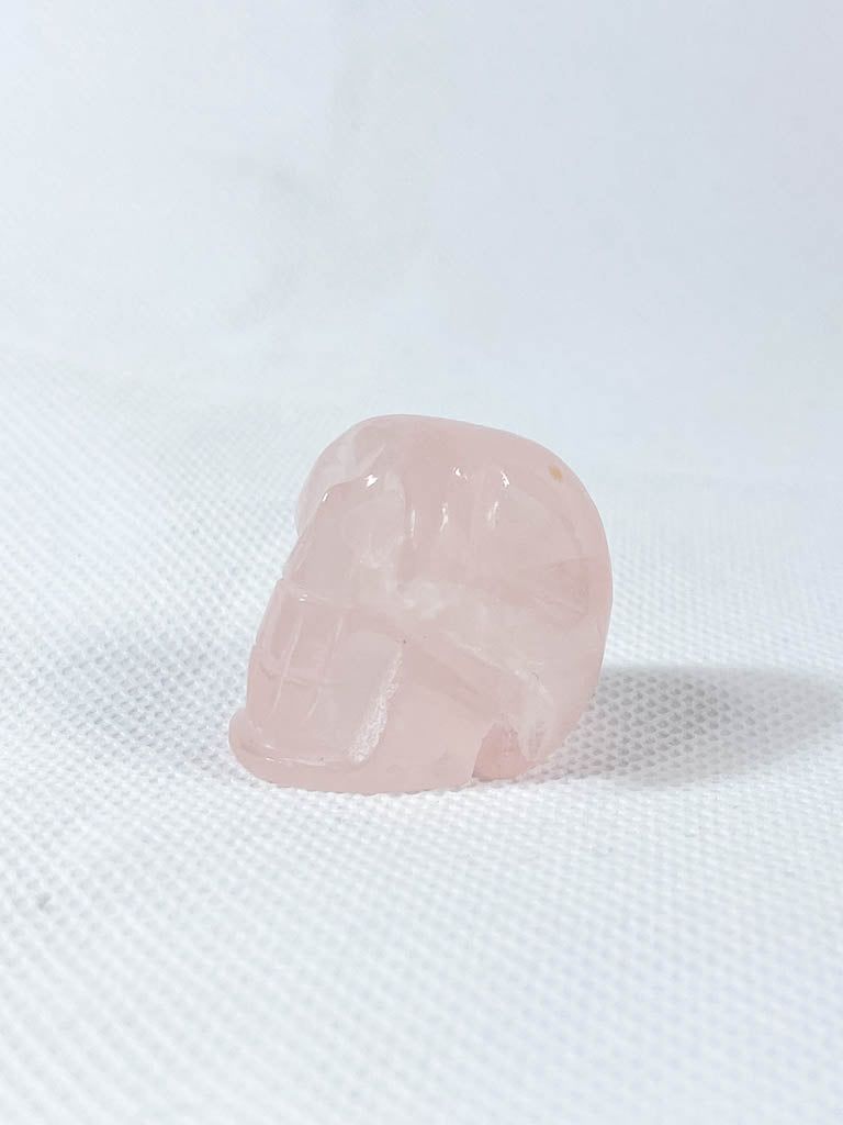 Rose Quartz Mini Skull