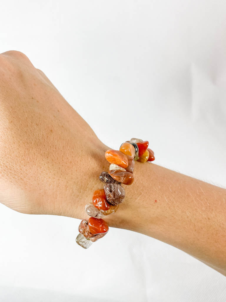 Gemstone Bracelets Rutile and Jasper Mix