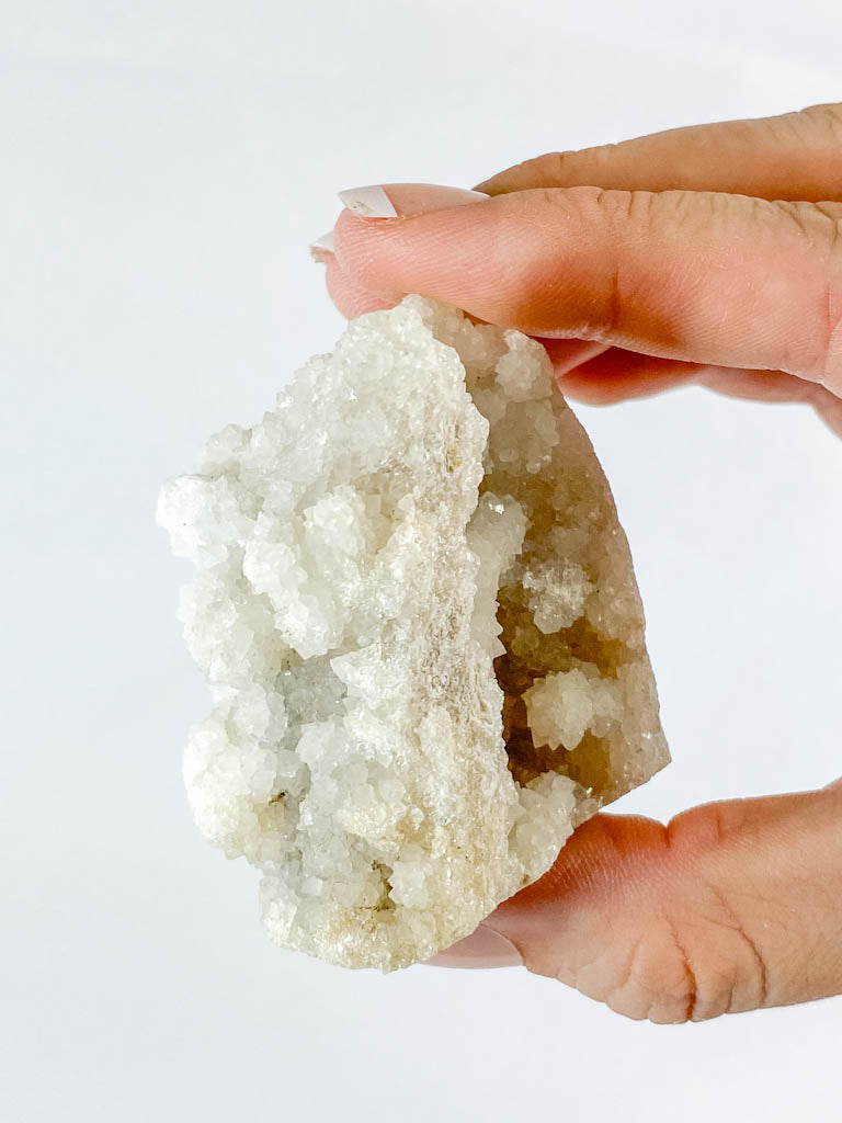 White Chalcedony Stalactite Cluster 143g