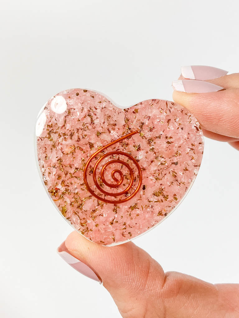 Orgonite Heart Rose Quartz | Medium