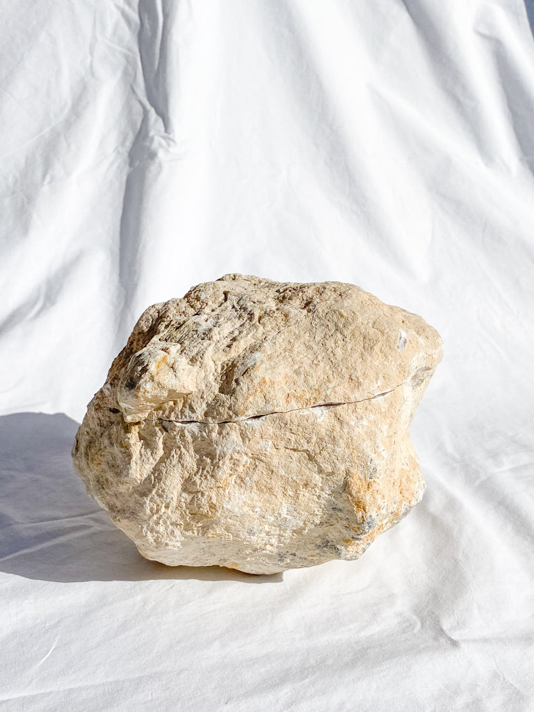 Clear Quartz and Calcite Geode Pair 3.4kg