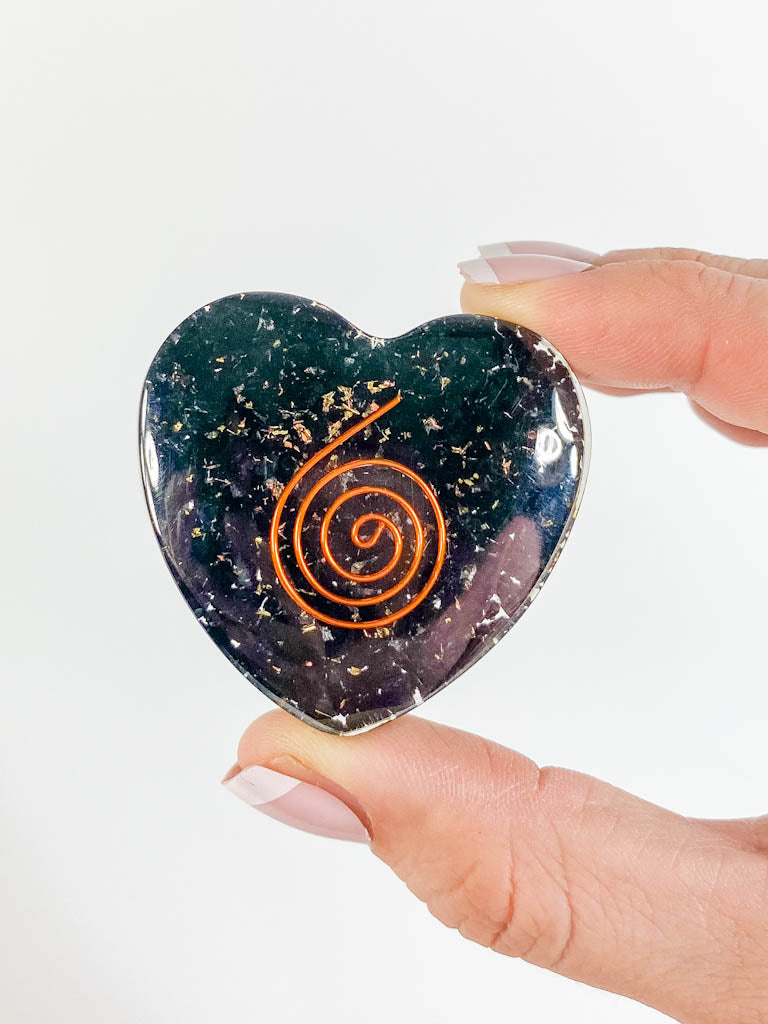 Orgonite Heart Black Tourmaline | Medium