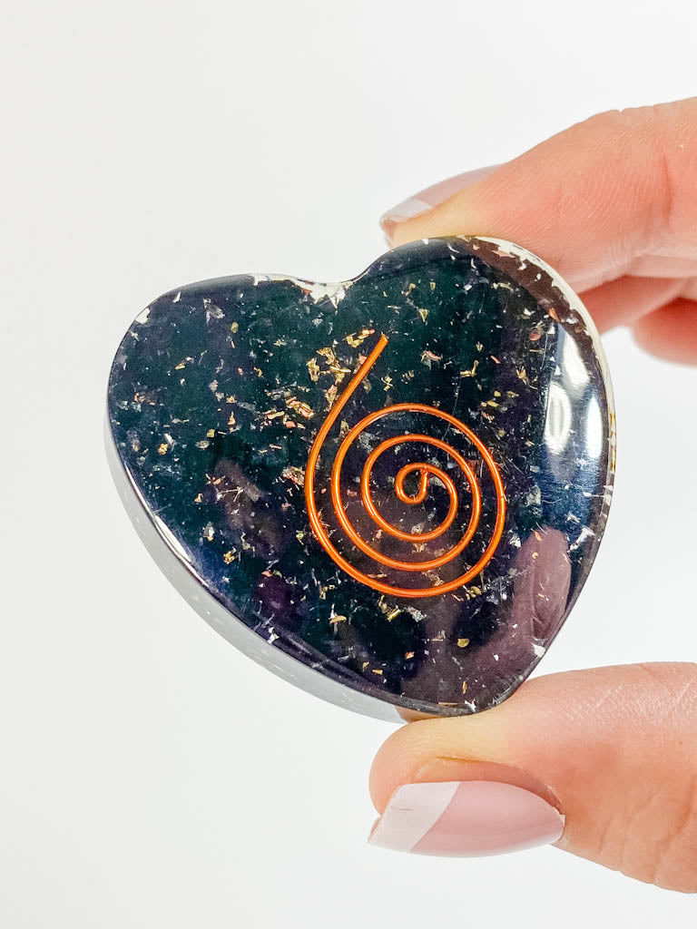 Orgonite Heart Black Tourmaline | Medium