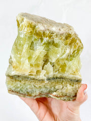 Green Calcite CutBase Natural 1.1kg