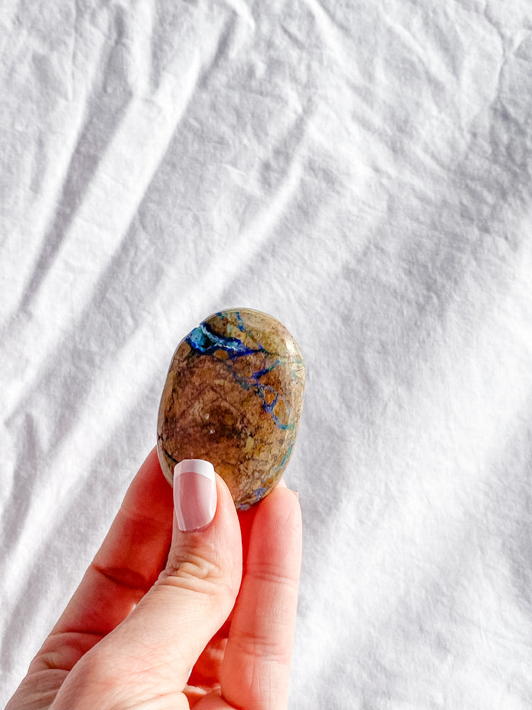 Azurite and Malachite Polished Freeform 57g