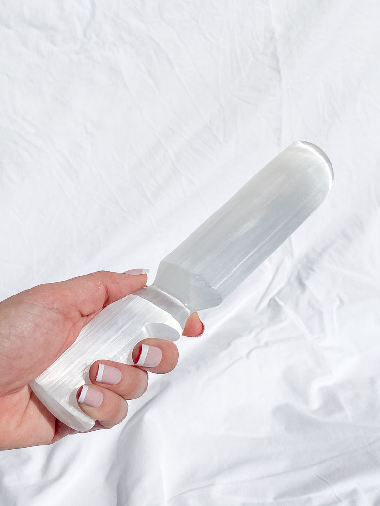 Selenite Ceremonial Dagger | Large