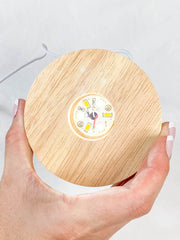 Round Wooden USB Light Base Stand with Adapter | Medium