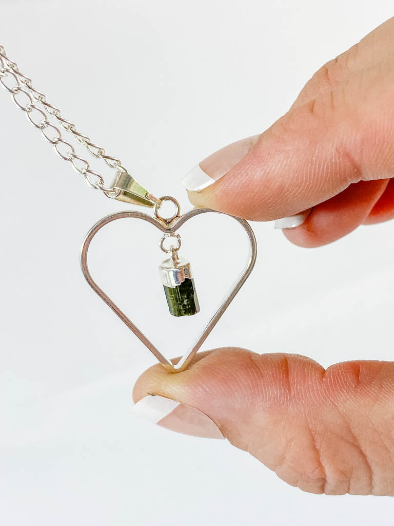 Love Crystals Pendant Green Tourmaline