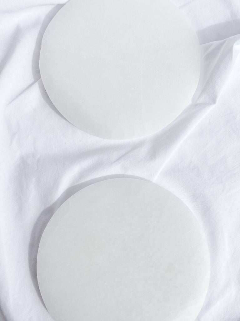 Selenite Charging Plate | Full Moon